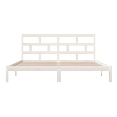 vidaXL Cadre de lit Blanc Bois de pin massif 200x200 cm