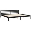 vidaXL Cadre de lit sans matelas noir 200x200 cm bois massif
