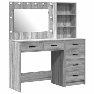 vidaXL Table de Toilette 2 pc Gris clair 78.5 x 41 x 135 cm