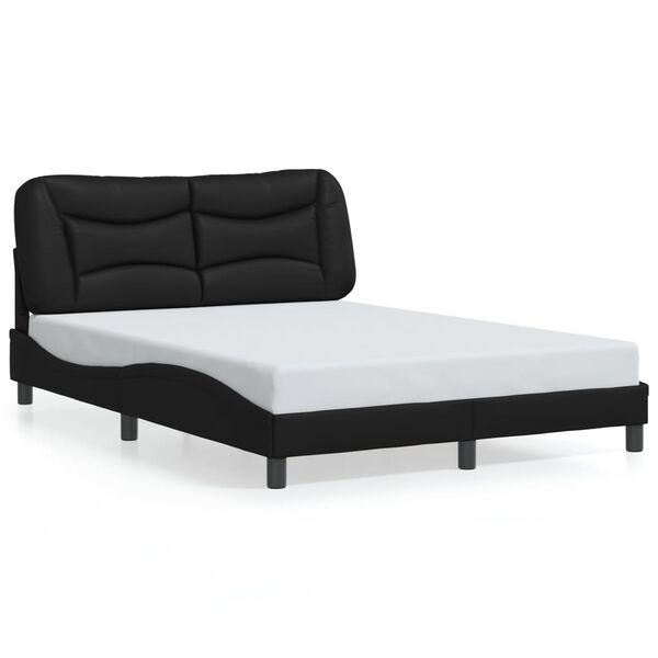 vidaXL Cadre de lit sans matelas Hvar noir 120x200 cm similicuir