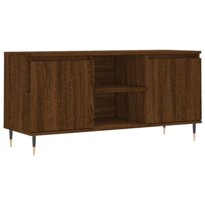 vidaXL Meuble TV chêne marron 104x35x50 cm bois d'ingénierie