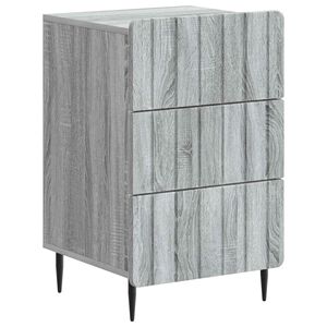 vidaXL Cabinet de chevet Sonoma gris 43 x 41 x 68 cm Bois d'ing&eacute;nierie