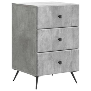 vidaXL Cabinet de chevet avec tiroir Gris b&eacute;ton 43 x 41 x 66,5 cm