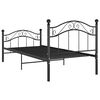 vidaXL Cadre de lit sans matelas noir m&eacute;tal 90x200 cm