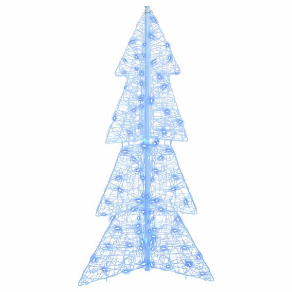 vidaXL Sapin de No&euml;l avec 100 LED Bleu 120 cm Acrylique