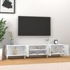 vidaXL Meuble TV Blanc 180x31,5x40 cm Bois d'ingénierie