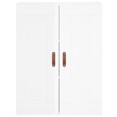 vidaXL Buffet haut Blanc brillant 69,5x34x180 cm Bois d'ingénierie