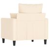 vidaXL Fauteuil Cr&egrave;me 60 cm Velours