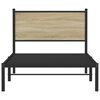 vidaXL Cadre de lit en métal sans matelas chêne sonoma 107x203 cm