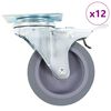 vidaXL 12 pcs Roulettes pivotantes 75 mm