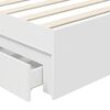 vidaXL Lit de Rangement Blanc 90 x 190 cm Bois d'ing&eacute;nierie