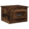 vidaXL Table de chevet murale ch&ecirc;ne fum&eacute; 41,5x36x28 cm