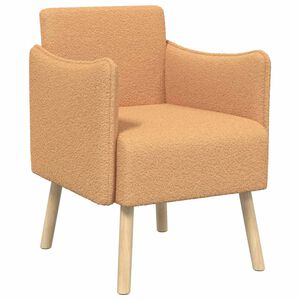 vidaXL Fauteuil d'appoint Beige Boucl&eacute;