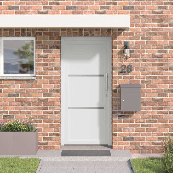 vidaXL Porte Frontale Anthracite PVC