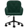 vidaXL Chaises pivotantes &agrave; manger lot de 2 Vert fonc&eacute; Velours