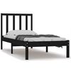vidaXL Cadre de lit sans matelas noir bois massif de pin 100x200 cm