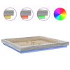 vidaXL Cadre de lit et lumi&egrave;res LED sans matelas sonoma gris 180x200cm