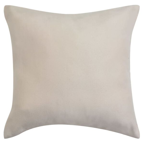 vidaXL Housse de coussin 4 pcs 50 x 50 cm Polyester Faux Daim Beige