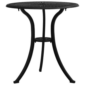 vidaXL Table de jardin Noir 62x62x65 cm Aluminium coul&eacute;