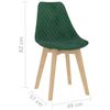 vidaXL Ensemble de salle &agrave; manger 5 pcs Vert fonc&eacute;