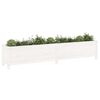 vidaXL Lit sur&eacute;lev&eacute; de jardin blanc 199,5x40x39 cm bois de pin massif