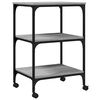 vidaXL Support d'imprimante 3 niveaux sonoma gris 50x41x75 cm