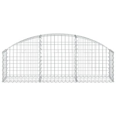 vidaXL Panier de gabions arqué 150x30x40/60 cm Fer galvanisé