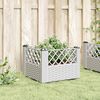 vidaXL Jardini&egrave;re avec piquets blanc 43,5x43,5x43,5 cm PP