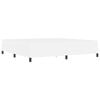 vidaXL Cadre de lit avec matelas Blanc pur 200 x 200 cm tissu