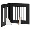 vidaXL Porte de chien pliable avec supports 2 pc Ch&ecirc;ne noir 120,5 cm