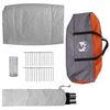 vidaXL Tente Tunnel Gris et orange 510 x 240 x 156 cm taffetas
