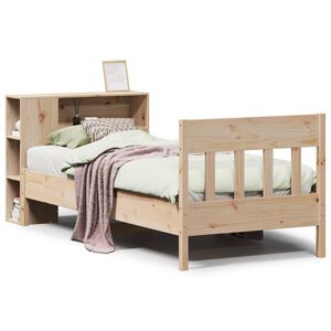 vidaXL Lit biblioth&egrave;que sans matelas 75x190 cm bois de pin massif