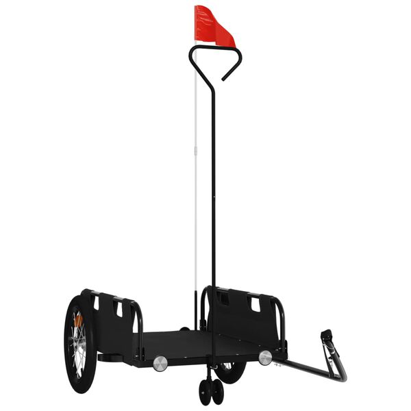 vidaXL Remorque de v&eacute;lo noir tissu oxford et fer