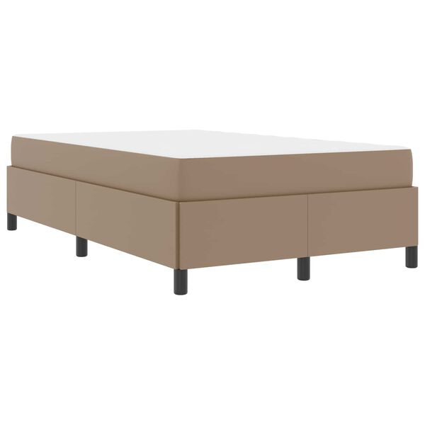 vidaXL Cadre de lit avec matelas Cappuccino 120 x 200 cm tissu
