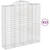 vidaXL Paniers &agrave; gabions arqu&eacute;s 13 pcs 200x50x200/220 cm Fer galvanis&eacute;