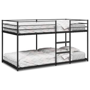 VidaXL Lit superpos&eacute; sans matelas noir 80x200 cm acier