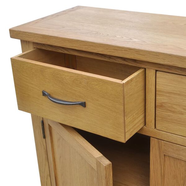 vidaXL Buffet 90 x 33,5 x 83 cm Bois de ch&ecirc;ne massif