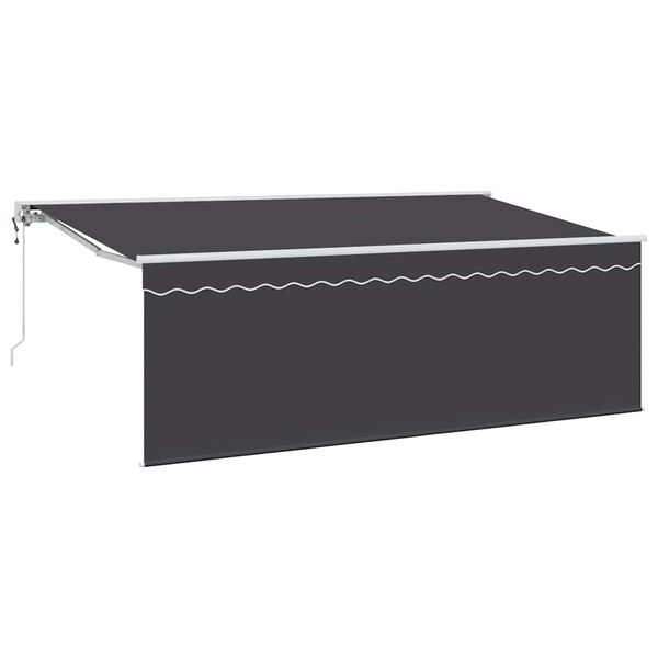 vidaXL Store avec Store Anthracite 350 x 200 x 120 cm Tissu et M&eacute;tal