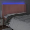 vidaXL T&ecirc;te de lit &agrave; LED Rose 183x16x118/128 cm Velours
