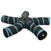 vidaXL Tunnel pour chats &agrave; 5 voies Noir et bleu 25 cm Polyester