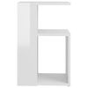 vidaXL Table d'appoint Blanc brillant 36x30x56 cm Bois d&rsquo;ing&eacute;nierie