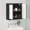 vidaXL Armoire Miroir de Salle de Bain avec porte Noir 60 x 20 x 60 cm