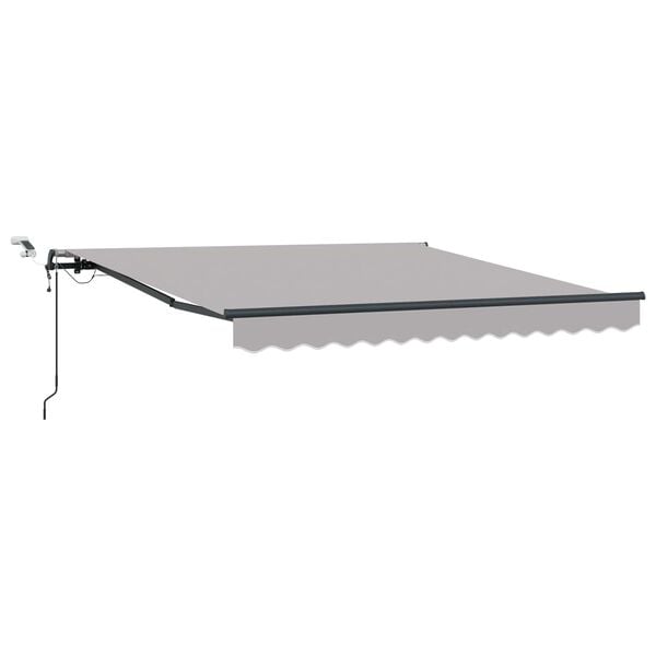 vidaXL Auvent R&eacute;tractable avec Gris clair 300 x 250 cm tissu