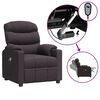 vidaXL Fauteuil &eacute;lectrique de massage Marron fonc&eacute; Tissu
