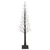 vidaXL Sapin de No&euml;l lumineux Marron 17 x 17 x 180 cm Plastique