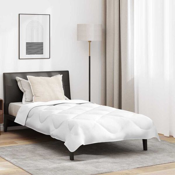 vidaXL Duvet d'été simple avec oreiller 2 pcs Blanc Microfibre