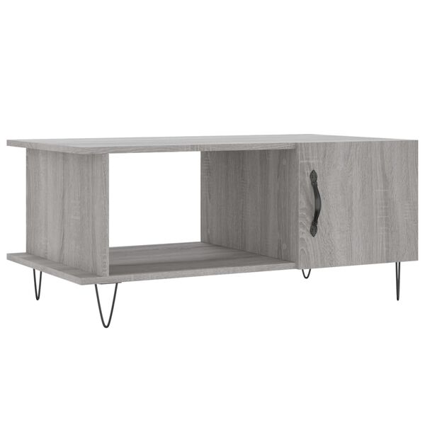 vidaXL Table basse sonoma gris 90x50x40 cm bois d'ing&eacute;nierie