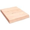 vidaXL Comptoir de salle de bain 40x50x(2-6) cm bois massif non trait&eacute;
