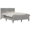 vidaXL Cadre de lit avec matelas Gris clair 120 x 200 cm Velours