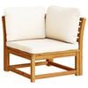 vidaXL Canap&eacute; d'angle de jardin coussins 73x73x65cm bois massif acacia